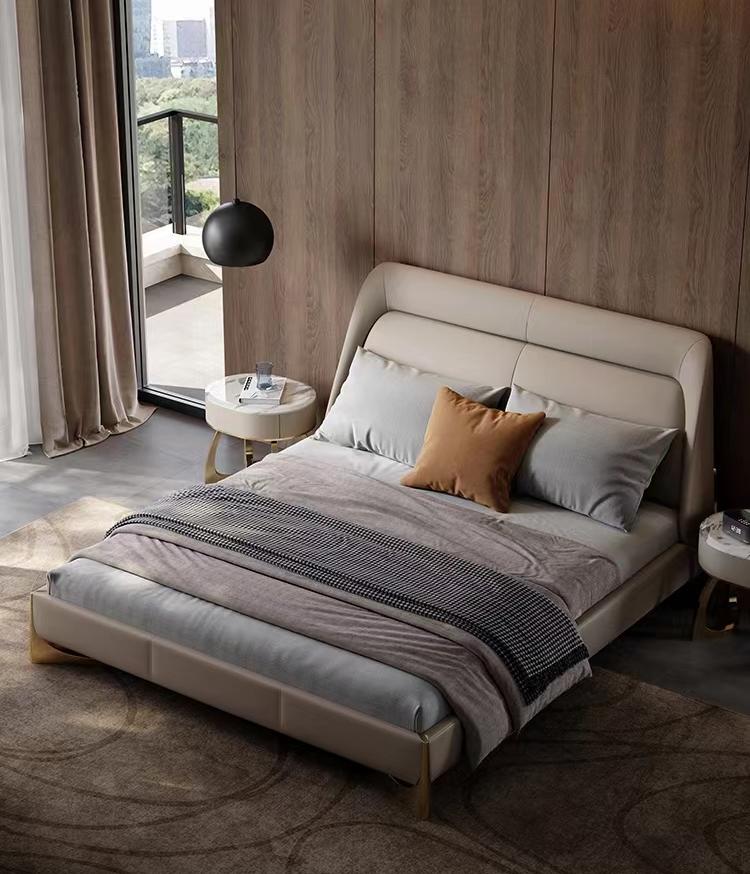Luxury leather bed